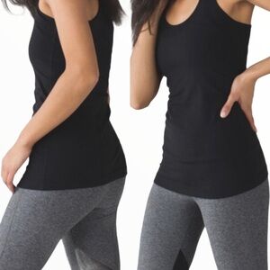 GAP Body Athleisure Black Racerback Tank Top with Shelf Bra Size M